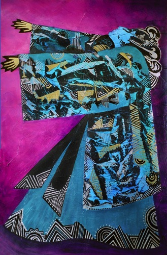 Blue Kimono - 15x22